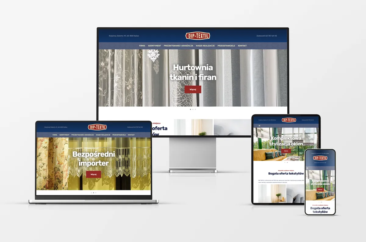 Strona internetowa dla DiP Textil