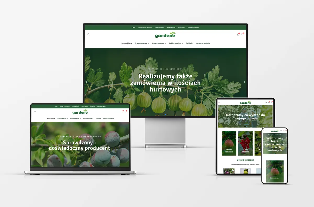 Strona internetowa dla Gardene.pl