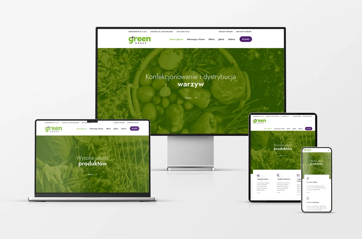 Strona internetowa dla Green Group