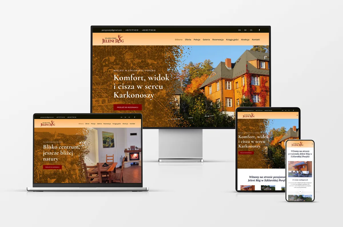 Strona internetowa dla Pensjonatu Jeleni Róg