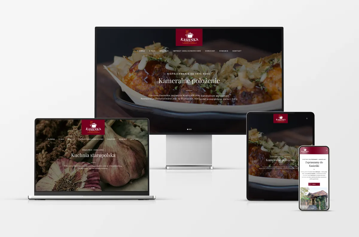 Strona internetowa dla Restauracji Kasieńka