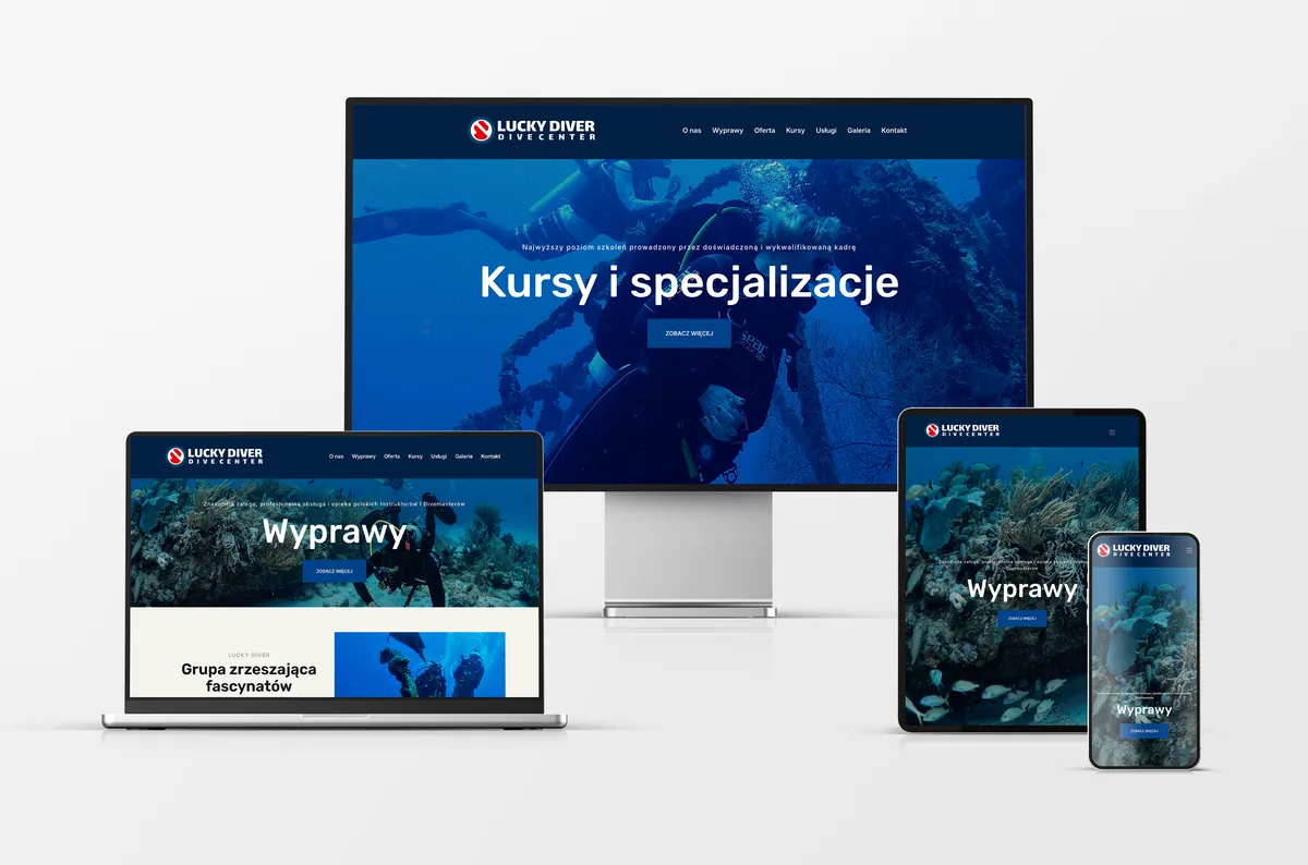 Strona internetowa dla Lucky Diver