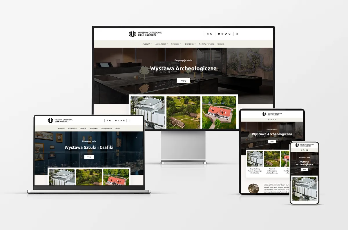 Strona internetowa dla Muzeum Okręgowego Ziemi Kaliskiej