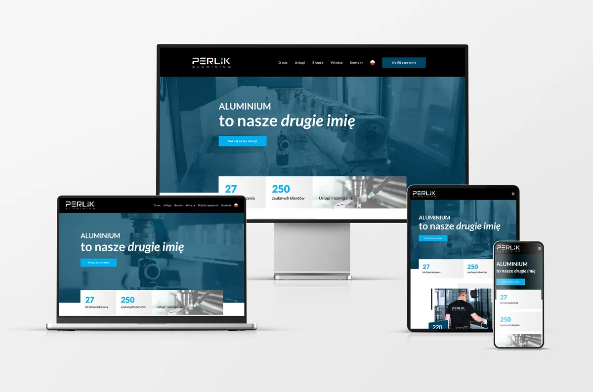 Strona internetowa dla Perlik Aluminium