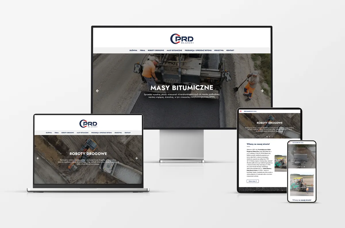 Strona internetowa dla PRD Błaszki