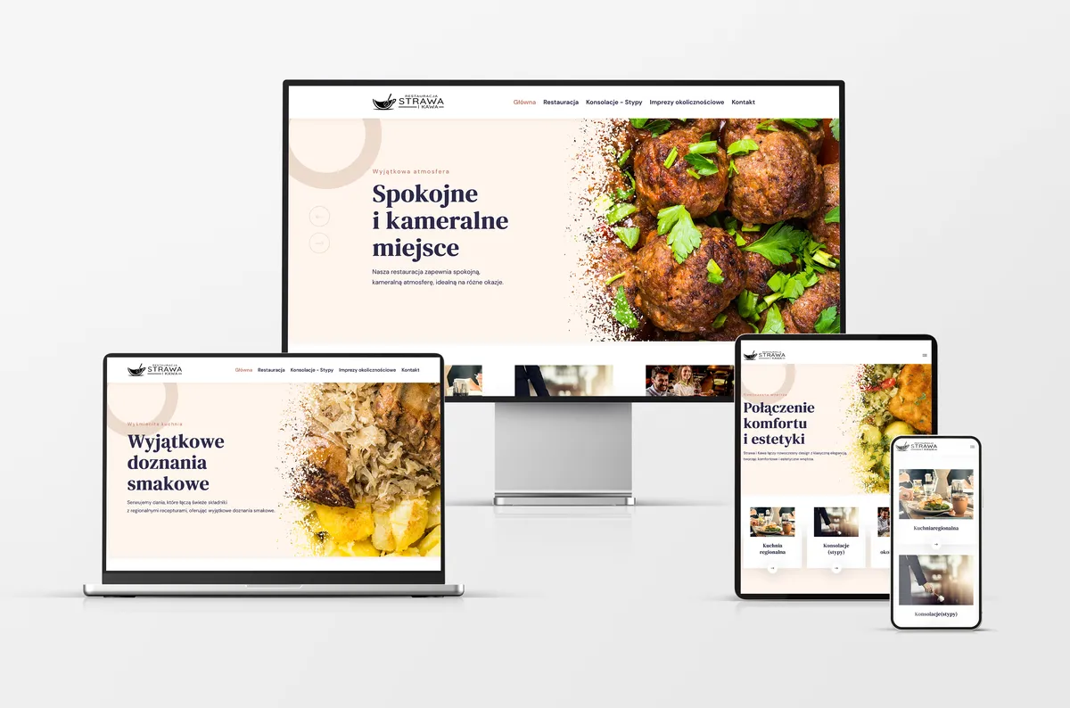 Strona internetowa dla Restauracji Strawa i Kawa