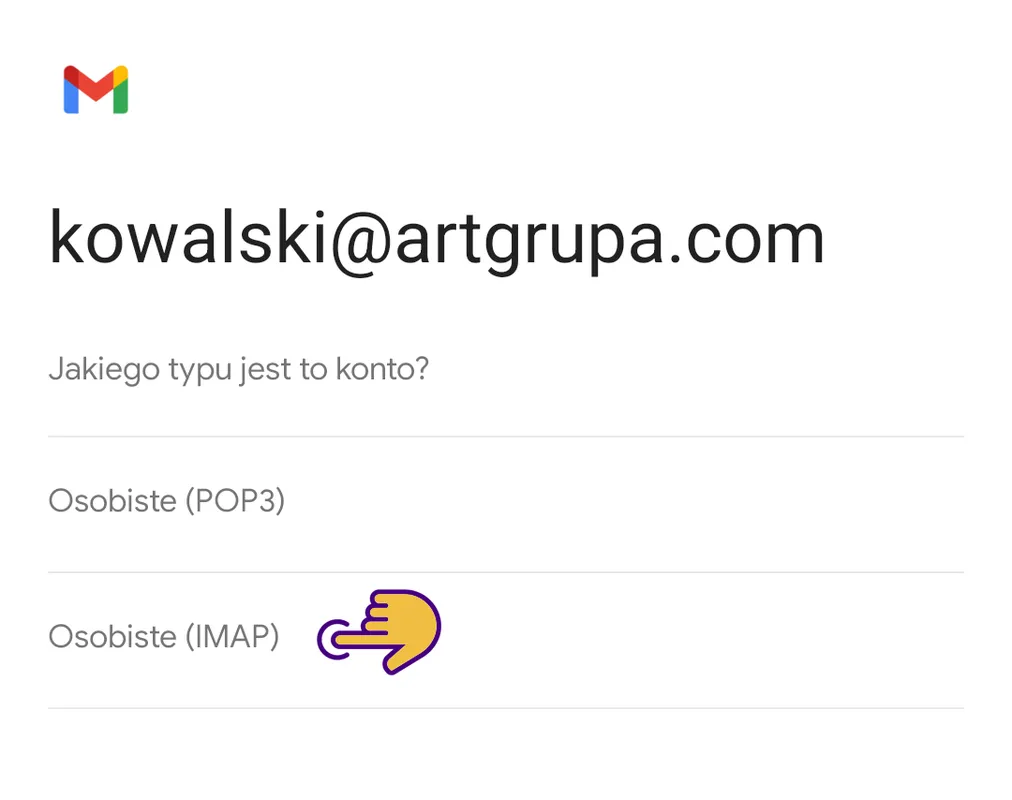 Gmail na Androidzie – wybór protokołu IMAP lub POP3 dla konta e-mail